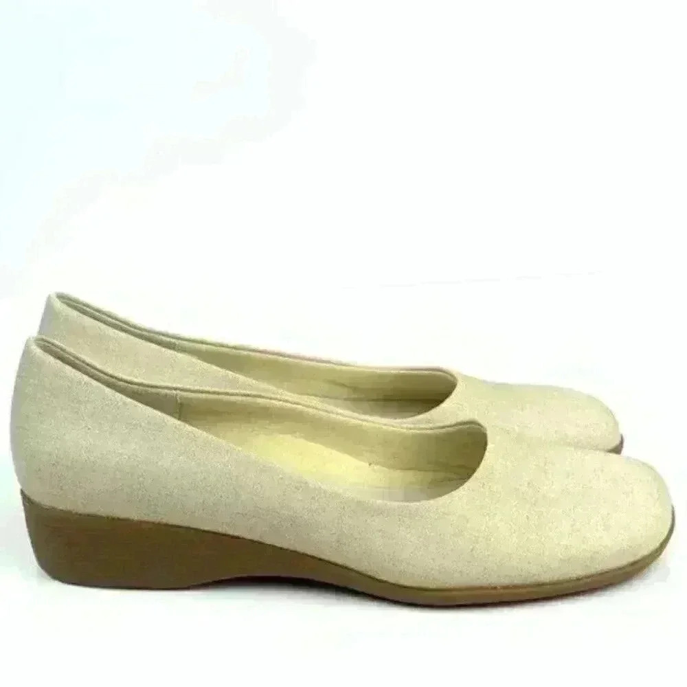 Fanfares womans flats Jeanne size 10 beige loafers 90s vintage - Picture 8 of 9